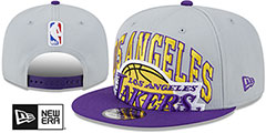 Lakers 2023 TIP OFF SNAPBACK Grey-Purple Hat by New Era