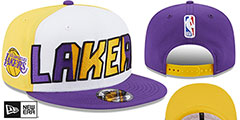 Lakers COLOR BLOCK BACK HALF SNAPBACK Hat by New Era