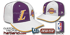 Lakers DOUBLE WHAMMY Purple-White Fitted Hat