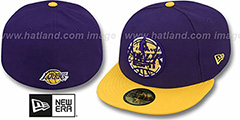 Lakers ESPN INNER LOCKED Purple-Gold Fitted Hat by New Era