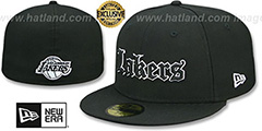 Lakers GOTHIC TEAM-BASIC Black Fitted Hat by New Era