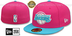 Lakers MIAMI VICE Beetroot-Blue Fitted Hat by New Era