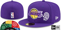 Lakers PAISLEY QUILT BOTTOM Purple Fitted Hat by New Era