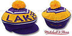 Lakers RERUN KNIT BEANIE by Mitchell and Ness