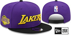 Lakers STATEMENT SNAPBACK Purple-Black Hat by New Era