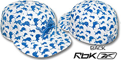 Lions TEAM-FLOCKING ALL-OVER White Fitted Hat by Reebok