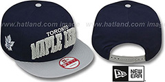 Maple Leafs CHENILLE-ARCH SNAPBACK Navy-Grey Hat by New Era