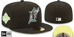 Marlins 1997 WS CITRUS POP Black-Yellow Fitted Hat by New Era