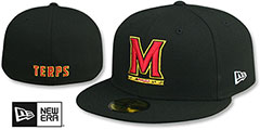 Maryland NCAA TEAM-BASIC Black Fitted Hat by New Era