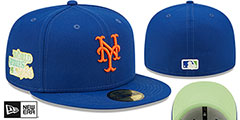 Mets 1986 WS CITRUS POP Royal-Green Fitted Hat by New Era