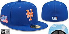 Mets 1986 WS CLOUD-UNDER Royal Fitted Hat by New Era