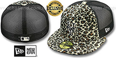 Mets CHEETAH ANIMAL-FUR MESH-BACK Fitted Hat by New Era