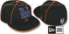 Mets REPEAT BIG-ONE Black Fitted Hat by New Era