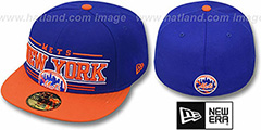 Mets RETRO-SMOOTH Royal-Orange Fitted Hat by New Era