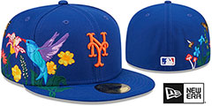 Mets SIDE-BLOOM Royal Fitted Hat by New Era