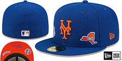 Mets TRIPLE THREAT IDENTITY Royal Fitted Hat by New Era