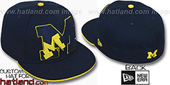 Michigan INSIDER BIG-ONE Navy Fitted Hat by New Era