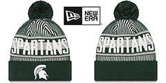 Michigan State STRIPED Knit Beanie Hat by New Era