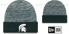 Michigan State TEAM-RAPID Green-White Knit Beanie Hat by New Era