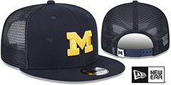 Michigan TEAM-BASIC TRUCKER SNAPBACK Navy Hat by New Era