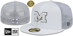 Michigan TEAM-BASIC TRUCKER White Fitted Hat by New Era