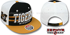 Missouri 2T SUPERSONIC SNAPBACK Black-Gold Hat by Zephyr