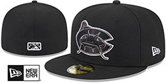 Mudcats THEME NIGHT Black Fitted Hat by New Era