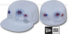 Nationals CITY-SKYLINE FIREWORKS White Fitted Hat by New Era