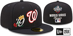 Nationals CROWN CHAMPS Navy Fitted Hat by New Era