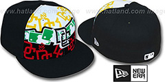 Nationals RASTA LAYERED Black Fitted Hat by New Era