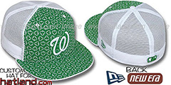 Nationals ST PATS FLOCKING MESH-BACK Kelly-White Fitted Hat by New Era