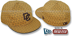 Nationals W ALL-OVER FLOCKING Wheat-Brown Fitted Hat by New Era