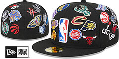 NBA ALL STAR ALL-OVER Black Fitted Hat by New Era