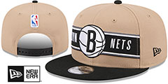 Nets 2024 NBA DRAFT SNAPBACK Camel-Black Hat by New Era