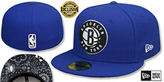 Nets BLACKDANA BOTTOM Royal Fitted Hat by New Era