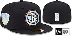 Nets COLOR PACK SIDE-PATCH Black Fitted Hat by New Era