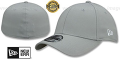 New Era 39THIRTY-BLANK Light Grey Flex Fitted Hat