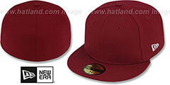 New Era 59FIFTY-BLANK Solid Burgundy Fitted Hat