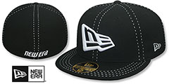 New Era BLACK PURSE STITCH Fitted Hat