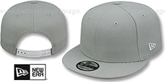 New Era BLANK SNAPBACK Light Grey Adjustable Hat