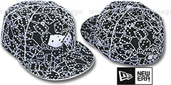 New Era FLOCKED DICE Black-White Fitted Hat