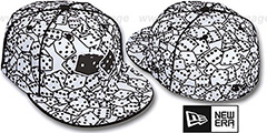 New Era FLOCKED DICE White-Black Fitted Hat