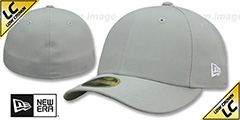 New Era LOW-CROWN 59FIFTY-BLANK Light Grey Fitted Hat