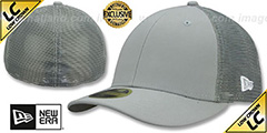 New Era LOW-CROWN MESH-BACK 59FIFTY-BLANK Grey-Grey Fitted Hat