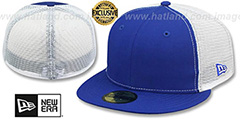 New Era MESH-BACK 59FIFTY-BLANK Royal-White Fitted Hat