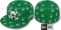 New Era S.K.A.R. SKULLS Green-White Fitted Hat