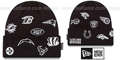 NFL AFC TOTAL LOGO Black Knit Beanie Hat by New Era