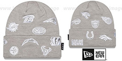 NFL AFC TOTAL LOGO Grey Knit Beanie Hat by New Era