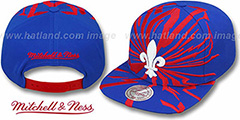 Nordiques EARTHQUAKE SNAPBACK Royal Hat by Mitchell and Ness