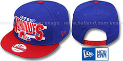 Nordiques WORDSTRIPE SNAPBACK Royal-Red Hat by New Era